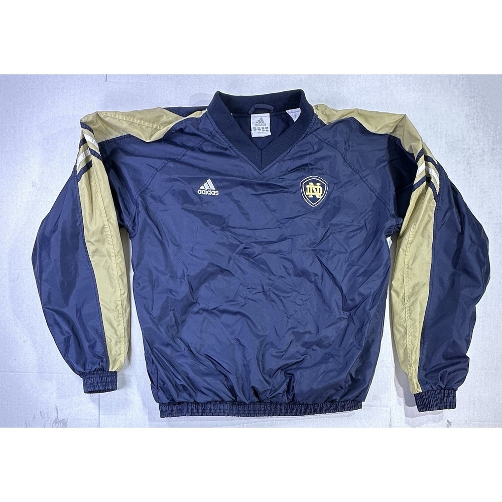 Vintage 90s Adidas Notre Dame Fighting Irish Pullover Jacket Men's Medium